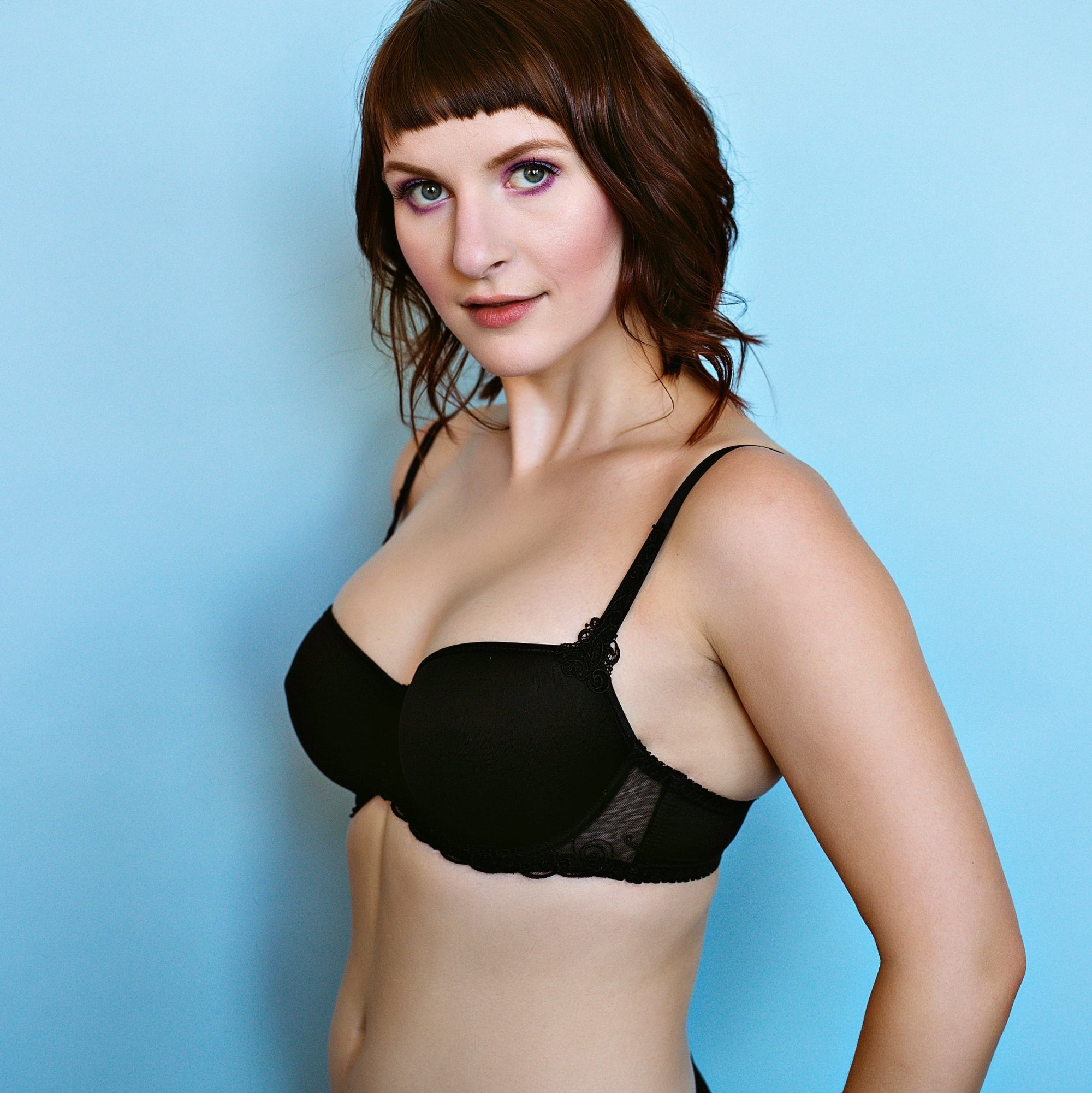 Buy Yours Curve Red Beau Longline Padded Bra from Next Canada